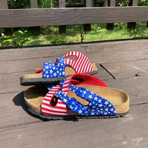 American Flag Design Women’s Birkenstock’s Size 9